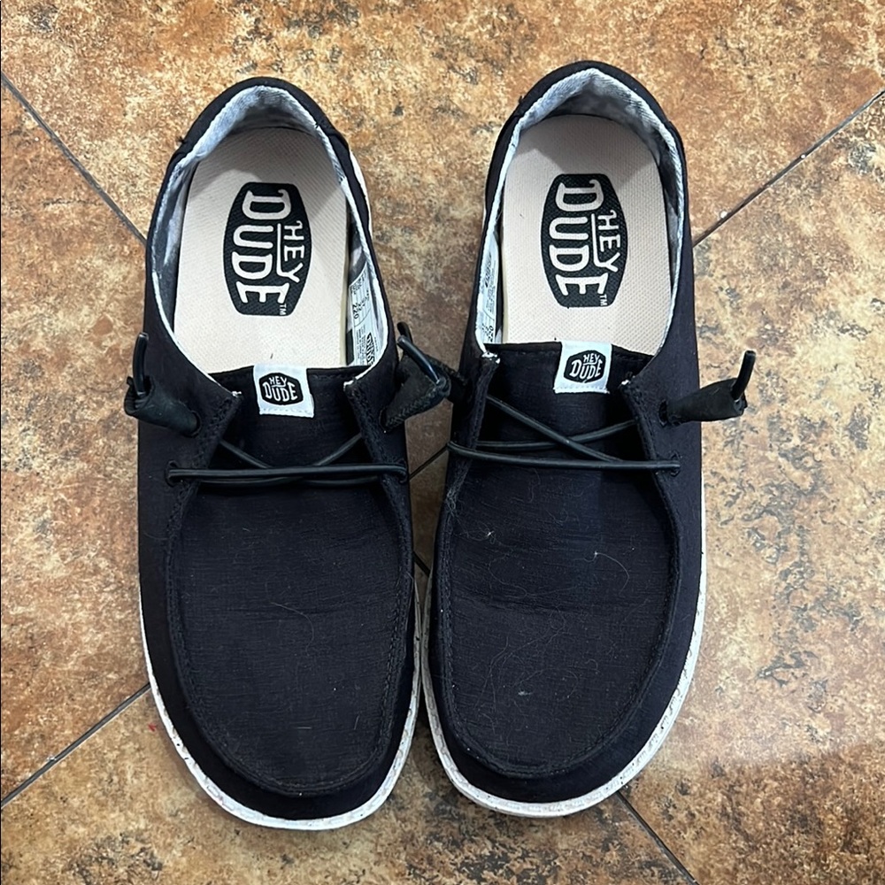 Hey Dude Womens Black Casual Shoes